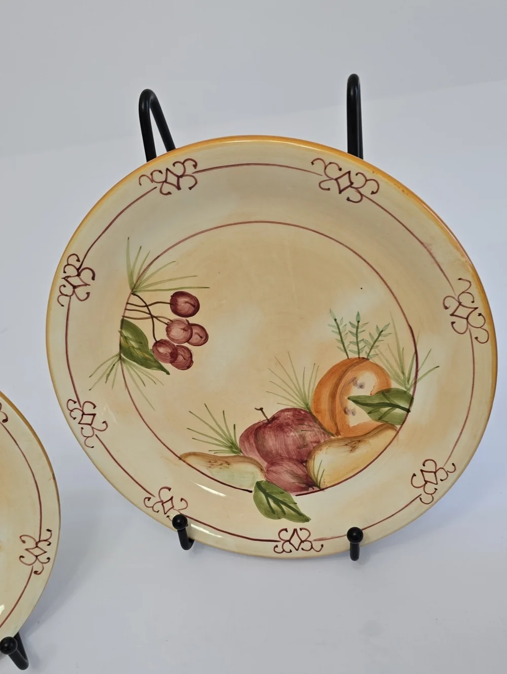 NWT Crate & Barrel Set Of 3 Winter Orchard Salad Saucer Plates 8